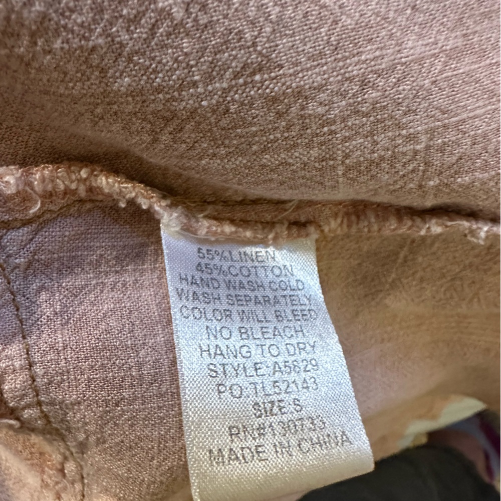 Orange / Salmon Button Down Top - Picture 5 of 6